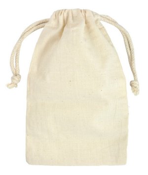 5-3/4" x 9-3/4" Cotton Drawstring Bags - 12 Pack