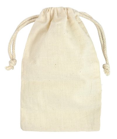 5-3/4 inch x 9-3/4 inch Cotton Drawstring Bags - 12 Pack