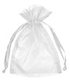 6" x 10" White Organza Favor Bags - 10 Pack