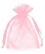 6" x 10" Pink Organza Favor Bags - 10 Pack