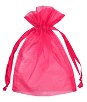 6" x 10" Hot Pink Organza Favor Bags - 10 Pack