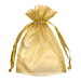 6" x 10" Antique Gold Organza Favor Bags - 10 Pack