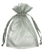 6" x 10" Silver Organza Favor Bags - 10 Pack