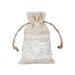 3" x 5" Natural Linen Favor Bags with Lace - 12 Pack