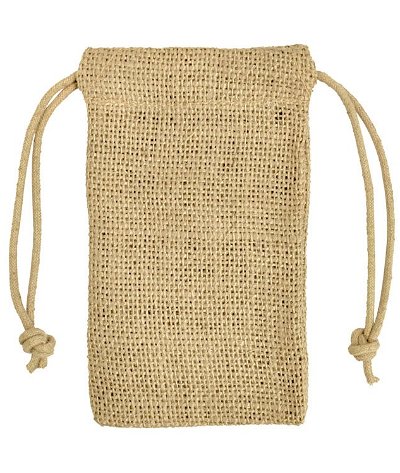 3 inch x 5 inch Natural Jute Favor Bags - 12 Pack