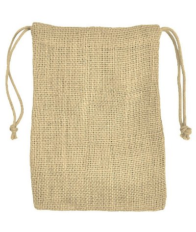 5 inch x 7 inch Natural Jute Favor Bags - 12 Pack