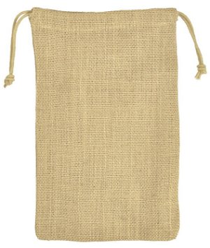 6 inch x 10 inch Natural Jute Favor Bags - 12 Pack