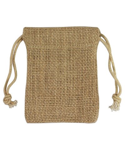 3 inch x 4 inch Natural Jute Favor Bags - 12 Pack
