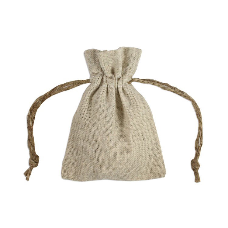 3" x 4" Natural Linen Favor Bags - 12 Pack