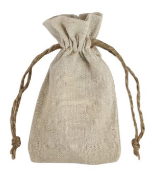 3 inch x 5 inch Natural Linen Favor Bags - 12 Pack