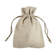 5" x 7" Natural Linen Favor Bags - 12 Pack
