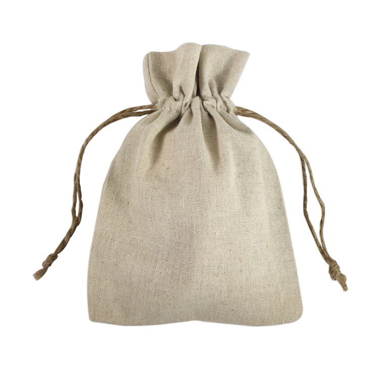 5" x 7" Natural Linen Favor Bags - 12 Pack