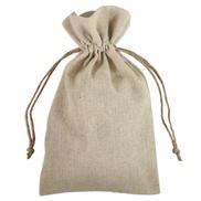 6" x 10" Natural Linen Favor Bags - 12 Pack
