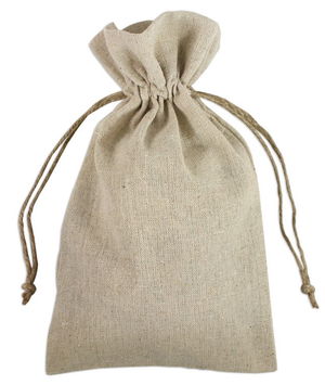 6 inch x 10 inch Natural Linen Favor Bags - 12 Pack