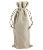 Natural Linen Wine Bags With Drawstrings - 12 Pack
