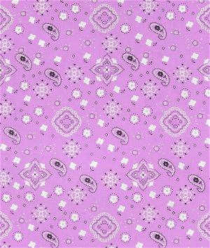Lavender Bandana Print Fabric
