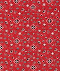 Premier Prints Bandana Red Black Canvas Fabric