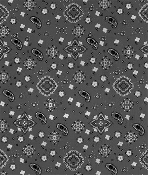 Gray Bandana Print Fabric