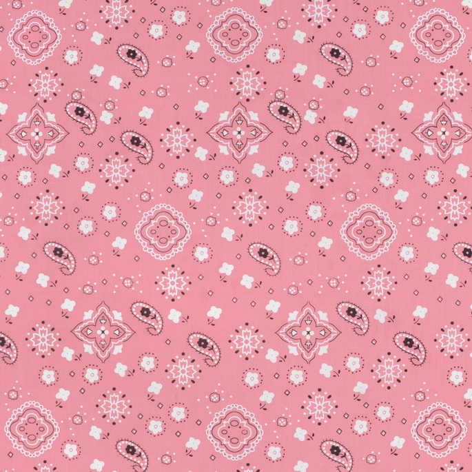 Pink Bandana Print Fabric image 1 of 2
