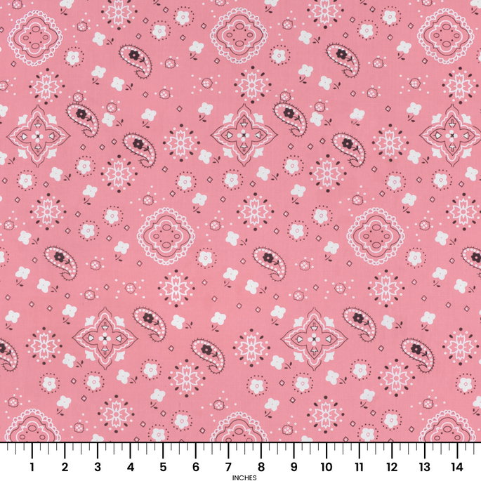 Pink Bandana Print Fabric image 2 of 2