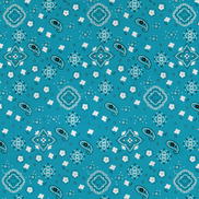 Turquoise Bandana Print Fabric