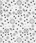 White Bandana Print Fabric
