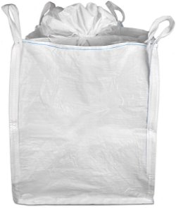 35" x 35" x 45" Bulk Bag (FIBC) - Duffel Top & Spout Bottom - 4000 lb Capacity