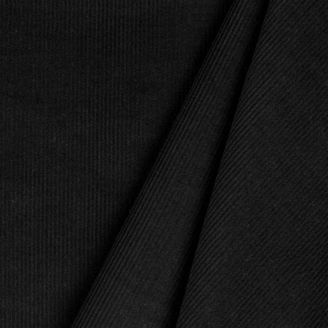 Black 21 Wale Corduroy Fabric