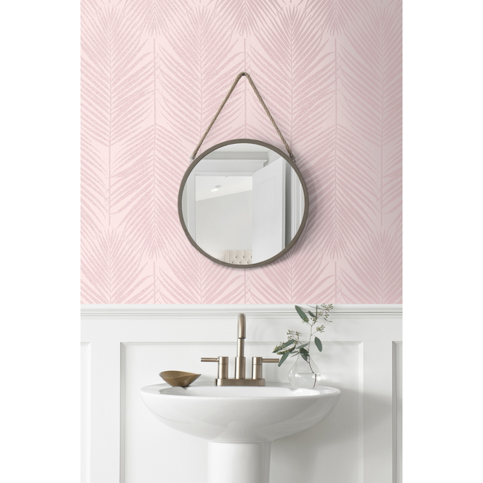 Seabrook Designs Persei Palm Blush Wallpaper image 2 of 5
