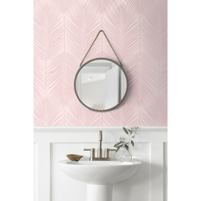 Seabrook Designs Persei Palm Blush Wallpaper image 2 of 5