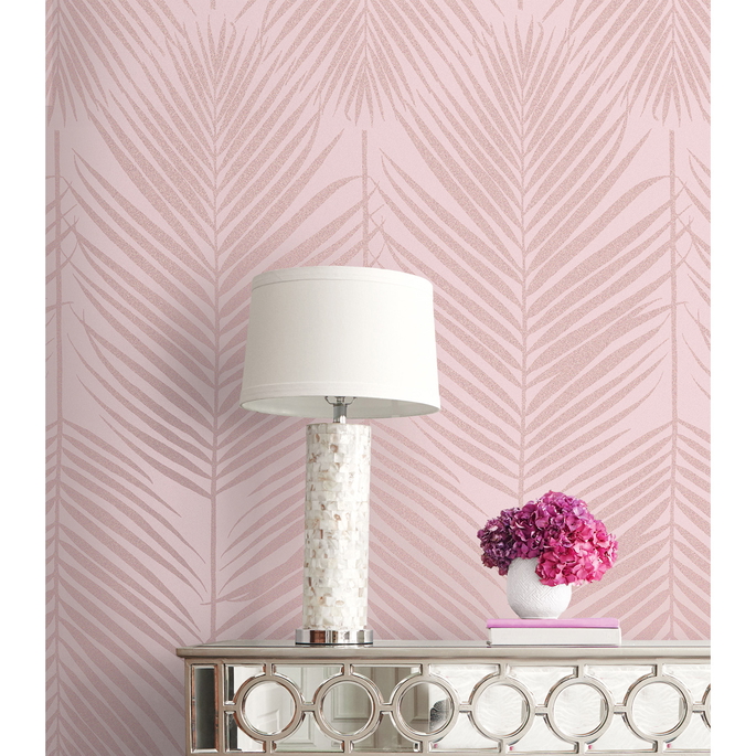 Seabrook Designs Persei Palm Blush Wallpaper image 4 of 5
