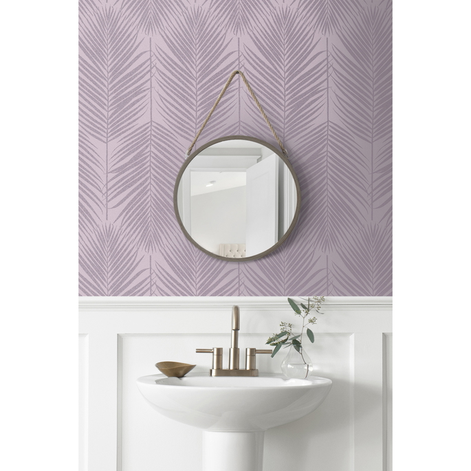 Seabrook Designs Persei Palm Lilac Wallpaper image 2 of 5