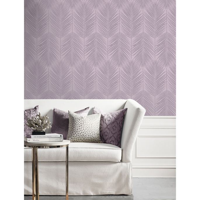 Seabrook Designs Persei Palm Lilac Wallpaper image 3 of 5