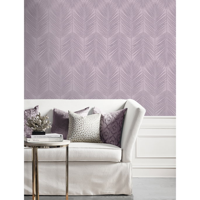 Seabrook Designs Persei Palm Lilac Wallpaper image 3 of 5