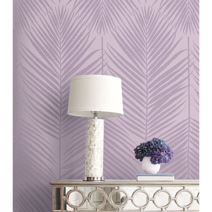 Seabrook Designs Persei Palm Lilac Wallpaper image 4 of 5