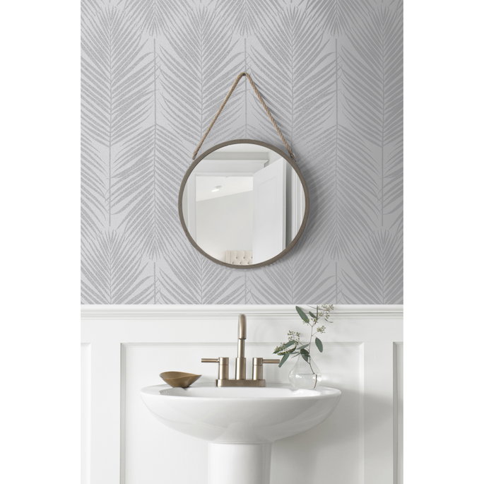 Seabrook Designs Persei Palm Nickel Wallpaper image 2 of 5
