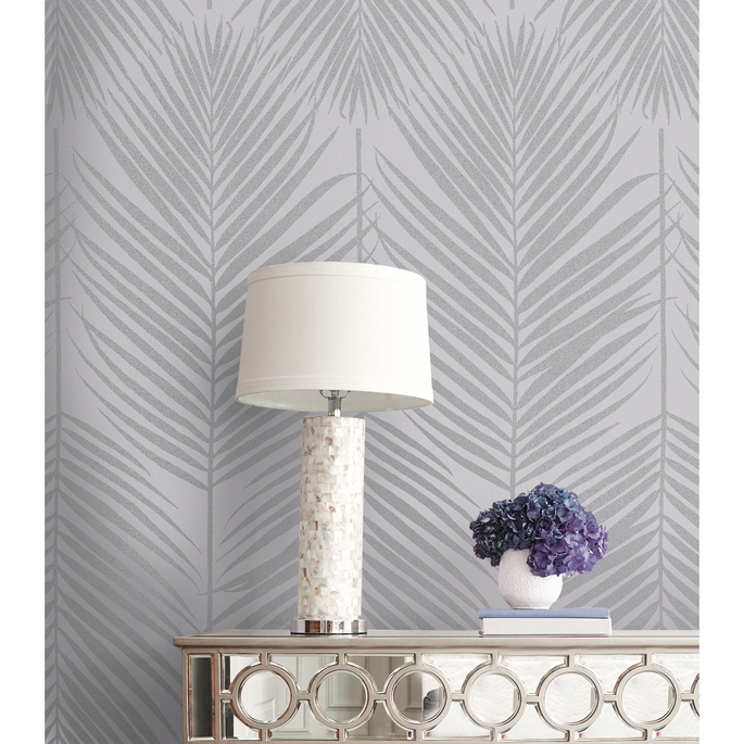Seabrook Designs Persei Palm Nickel Wallpaper image 4 of 5