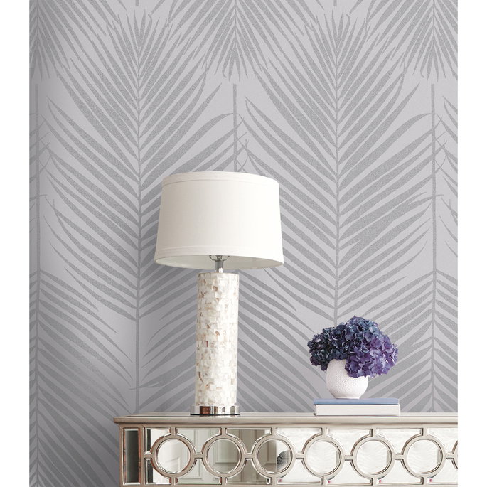 Seabrook Designs Persei Palm Nickel Wallpaper image 4 of 5