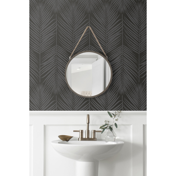 Seabrook Designs Persei Palm Midnight Galaxy Wallpaper image 2 of 5