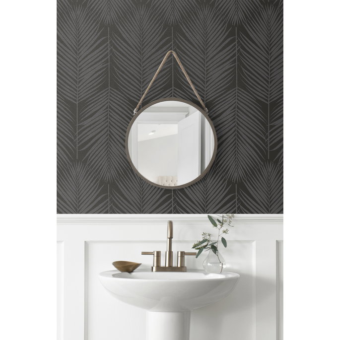 Seabrook Designs Persei Palm Midnight Galaxy Wallpaper image 2 of 5