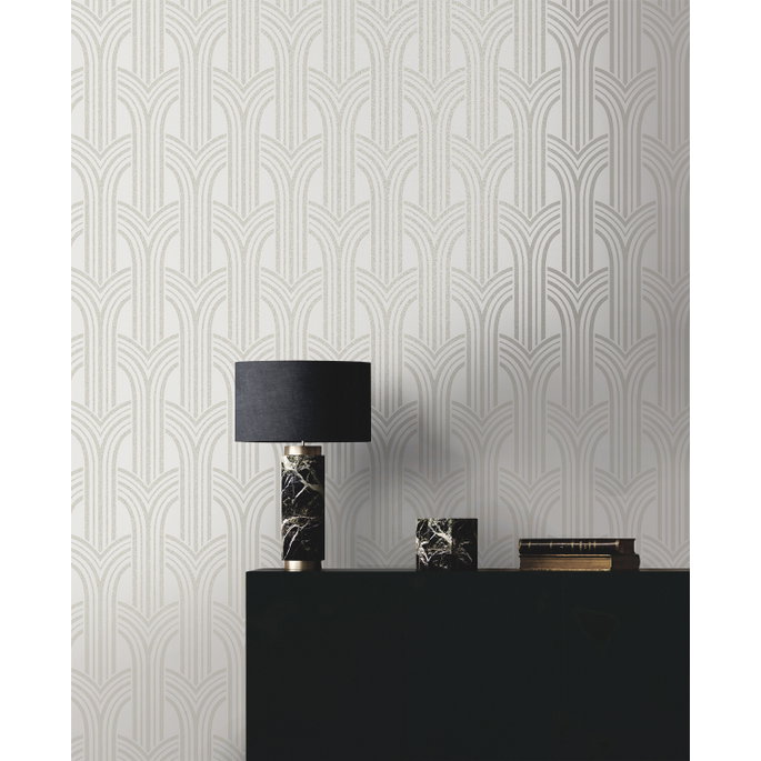 Seabrook Designs Déco Arches Pearlescent Wallpaper image 3 of 5
