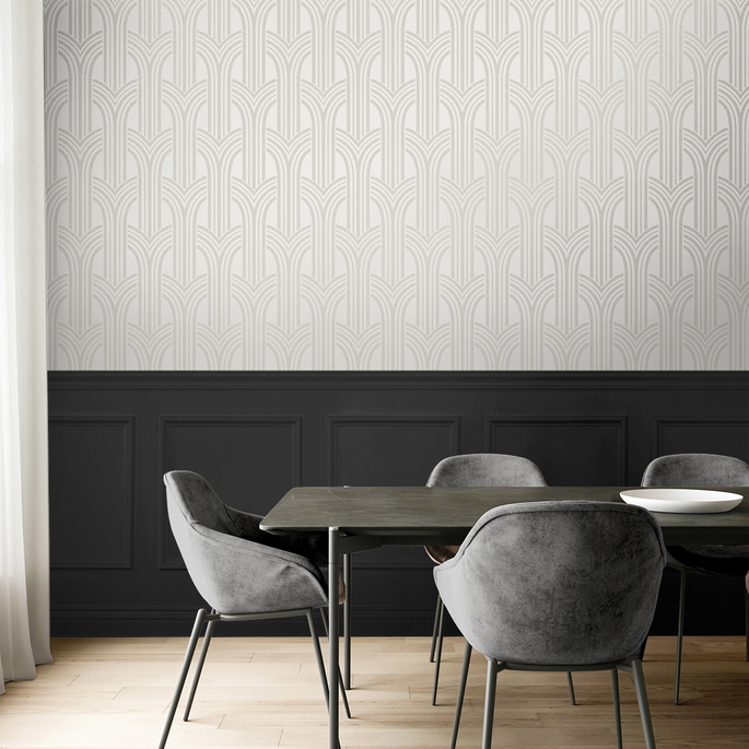 Seabrook Designs Déco Arches Pearlescent Wallpaper image 4 of 5