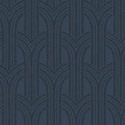Seabrook Designs Déco Arches Blue Lustre Wallpaper