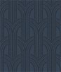 Seabrook Designs Déco Arches Blue Lustre Wallpaper
