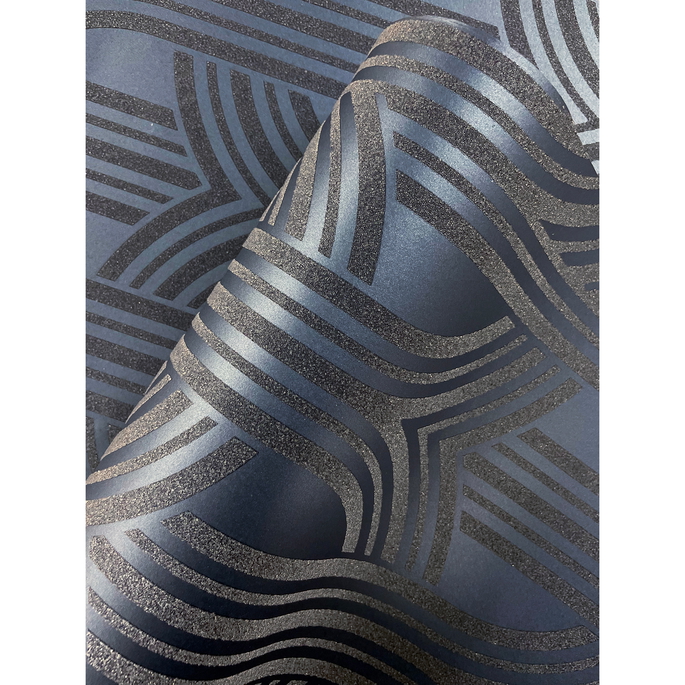 Seabrook Designs Déco Arches Blue Lustre Wallpaper image 5 of 5