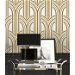 Seabrook Designs D&#233;co Arches Antique Gold &amp; Pearl Wallpaper thumbnail image 5 of 5