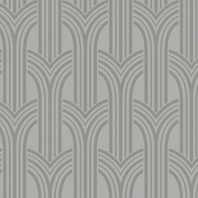 Seabrook Designs Déco Arches Nickel Wallpaper image 1 of 5