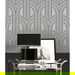 Seabrook Designs D&#233;co Arches Nickel Wallpaper thumbnail image 5 of 5