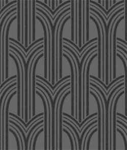 Seabrook Designs Déco Arches Pewter & Galaxy Wallpaper