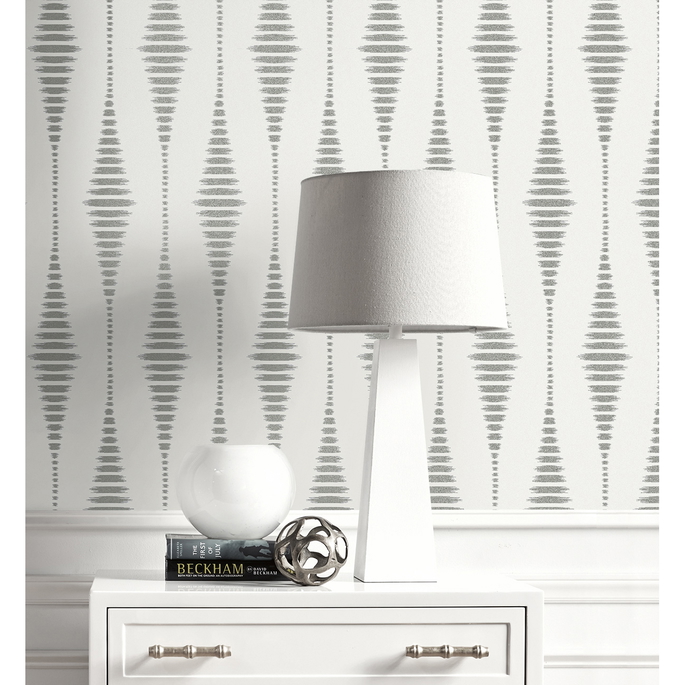 Seabrook Designs Diamond Stripe Pearlescent Wallpaper image 4 of 5